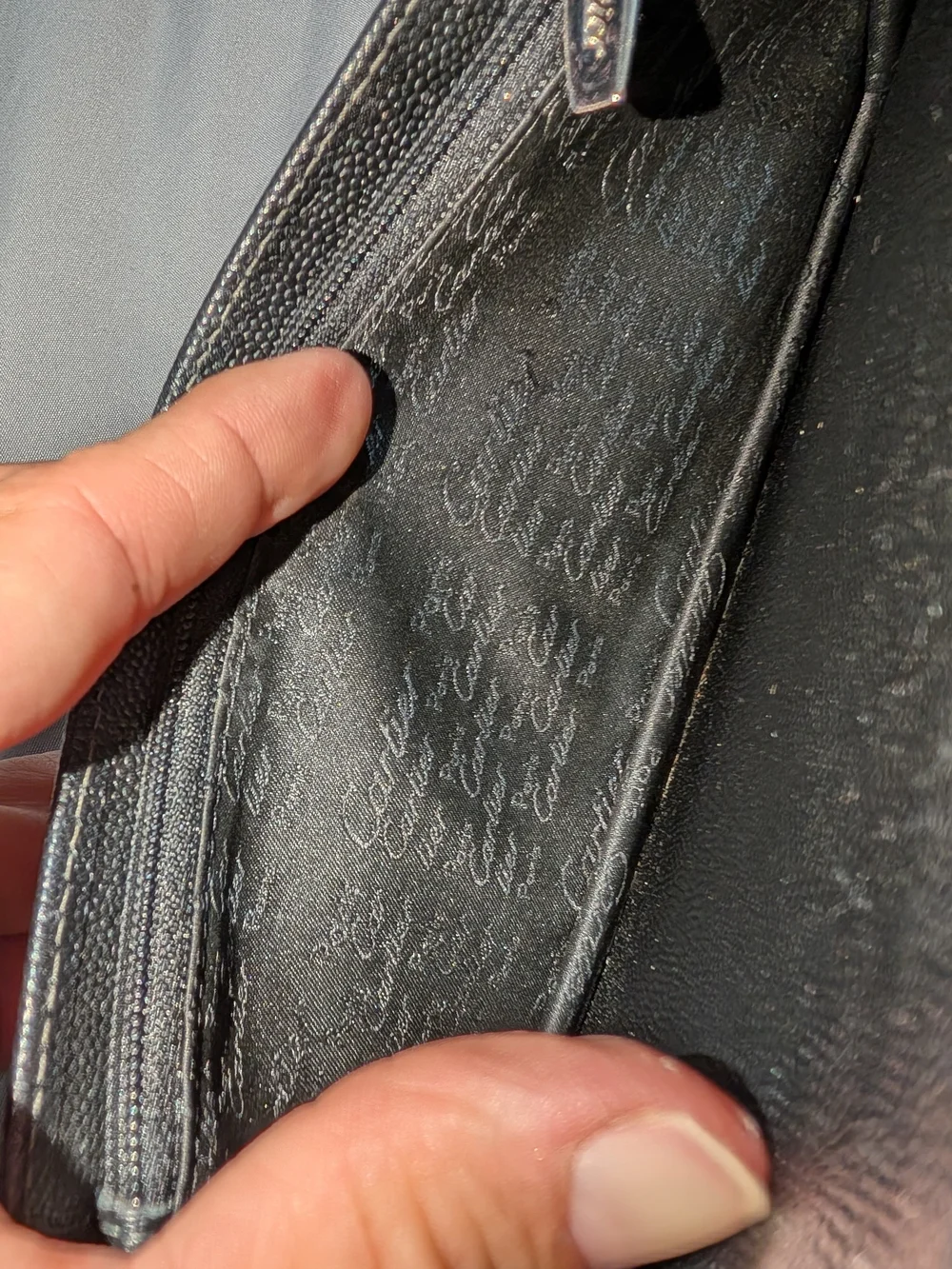 Vintage Cartier Black Men's Leather Pocket Secretary Wallet